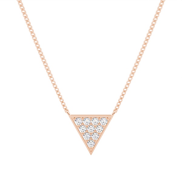 Pave Setting Round Diamond Cluster Pendant