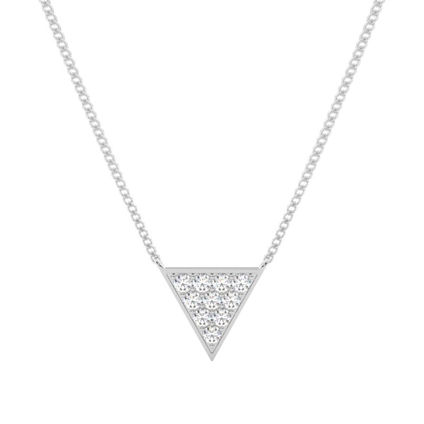 Pave Setting Round Diamond Cluster Pendant