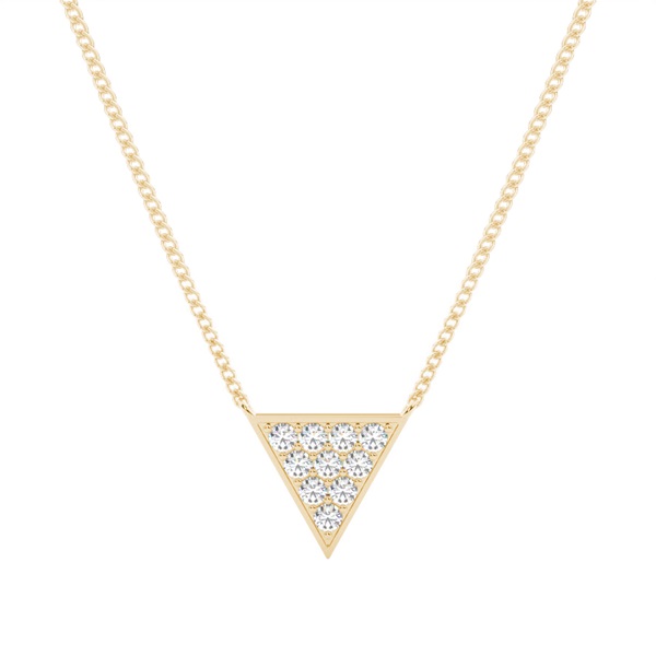 Pave Setting Round Diamond Cluster Pendant