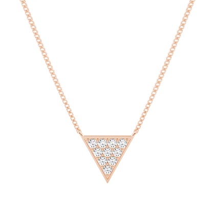 Rose Gold Cluster Diamond Pendants