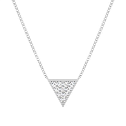 Pave Setting Round Diamond Cluster Pendant