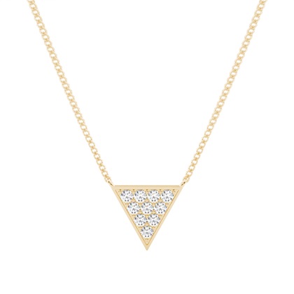 Yellow Gold Cluster Diamond Pendants