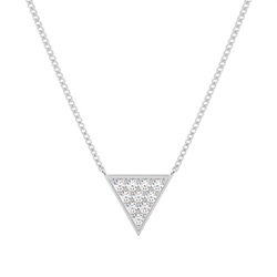 Pave Setting Round Diamond Cluster Pendant