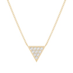 Pave Setting Round Diamond Cluster Pendant