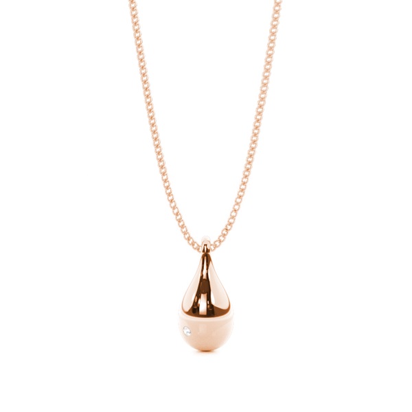 Runder Diamant Designer Anhänger in einer Eingeriebenefassung