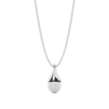 Flush Setting Round Diamond Delicate Pendant