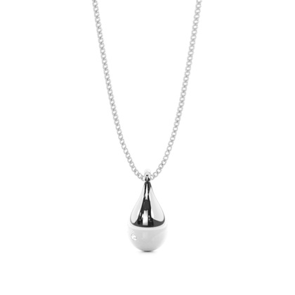 Flush Setting Round Diamond Delicate Pendant