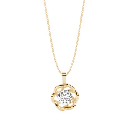 Yellow Gold Delicate Diamond Pendants