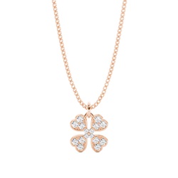 2 Prong Setting Round Diamond Delicate Pendant