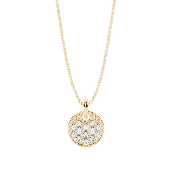 4 Prong Setting Circle Pendant