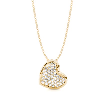 Yellow Gold Cluster Diamond Pendants