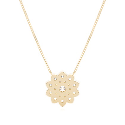 Yellow Gold Cluster Pendants