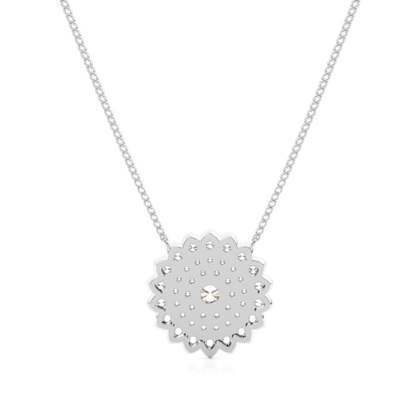 4 Prong Setting Round Diamond Cluster Pendant