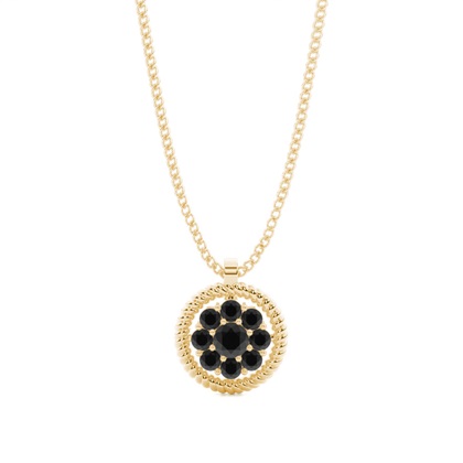 Yellow Gold Cluster Diamond Pendants