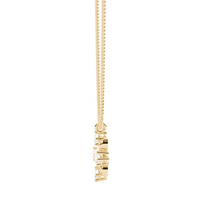 Gelbgold Diamant Anhänger & Halsketten
