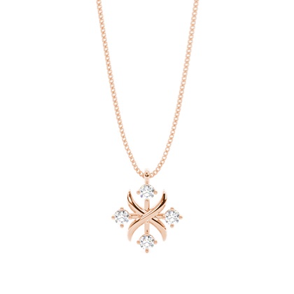Rose Gold Delicate Diamond Pendants