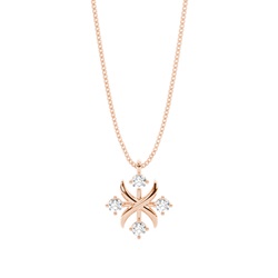 Runder Diamant Designer Anhänger in einer Pavefassung