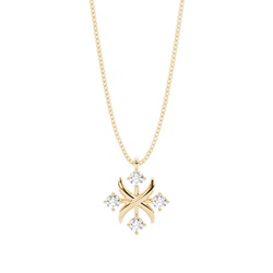 4 Prong Setting Round Diamond Designer Pendant