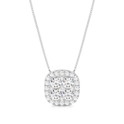 Diamant Kreis Anhänger in einer Pavefassung