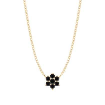 Yellow Gold Cluster Diamond Pendants