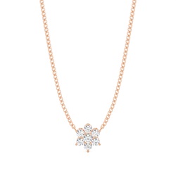 4 Prong Setting Round Diamond Cluster Pendant