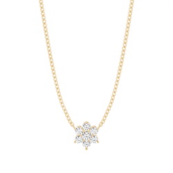 4 Prong Setting Round Diamond Cluster Pendant