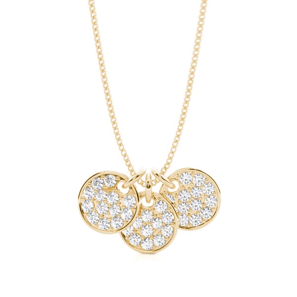 Pave Setting Round Diamond Designer Pendant