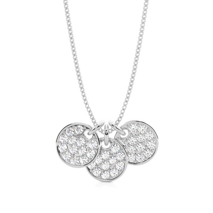 Pave Setting Round Diamond Designer Pendant