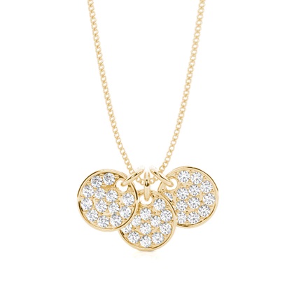 Yellow Gold Designer Diamond Pendants