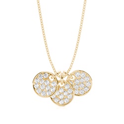 Pave Setting Round Diamond Designer Pendant