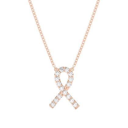 Rose Gold Delicate Diamond Pendants