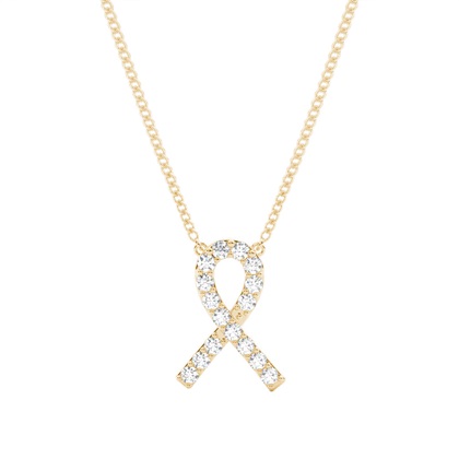 Yellow Gold Delicate Diamond Pendants