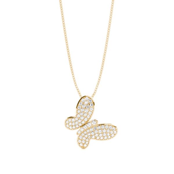 Pave Setting Round Diamond Designer Pendant
