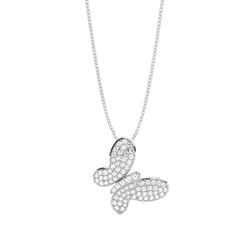 Runder Diamant Designer Anhänger in einer Zargenfassung