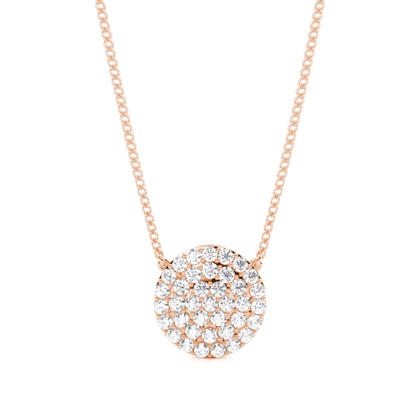 Rose Gold Cluster Diamond Pendants