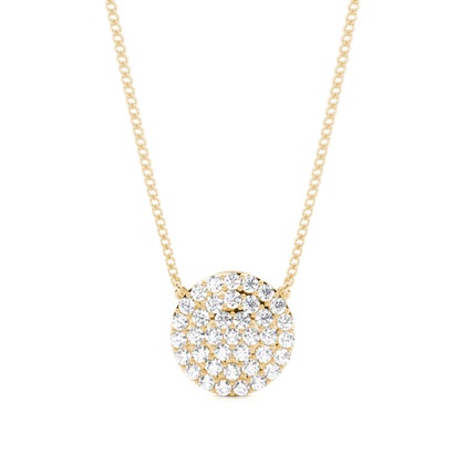 Yellow Gold Cluster Diamond Pendants