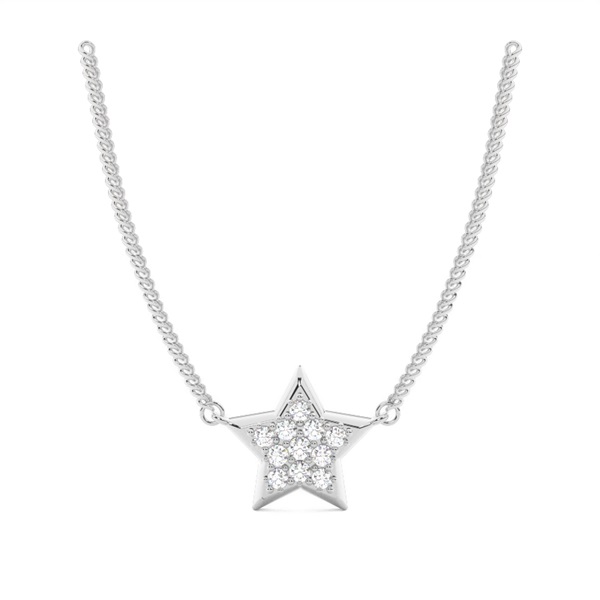4 Prong Setting Round Diamond Designer Pendant