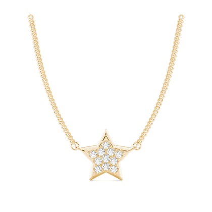Yellow Gold Designer Diamond Pendants