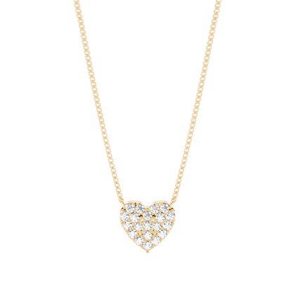 Yellow Gold Cluster Diamond Pendants