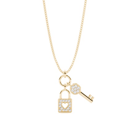 Yellow Gold Designer Diamond Pendants