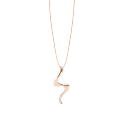 Flush Setting Round Diamond Delicate Pendant
