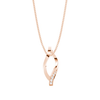 Rose Gold Delicate Diamond Pendants