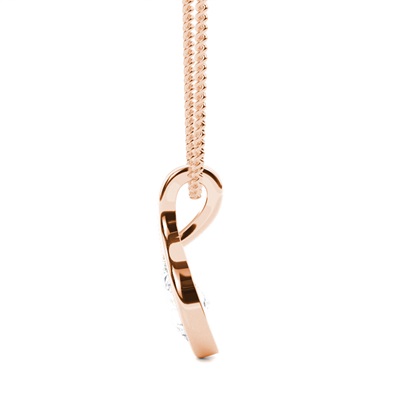 Runder Diamant Designer Anhänger in einer Pavefassung