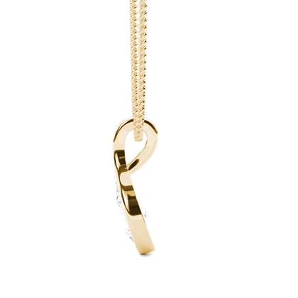 Runder Diamant Designer Anhänger in einer Pavefassung