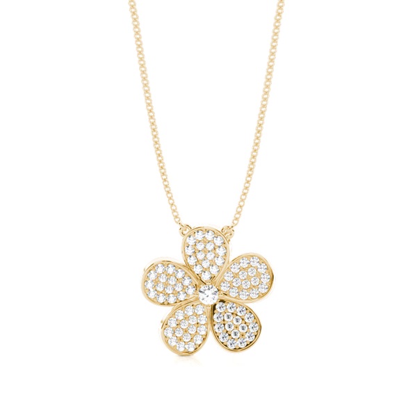 Pave Setting Round Diamond Designer Pendant