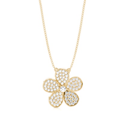 Yellow Gold Designer Diamond Pendants