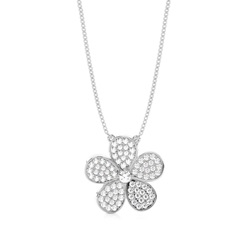 Runder Diamant Designer Anhanger in einer Pavefassung