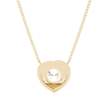 Yellow Gold Delicate Diamond Pendants