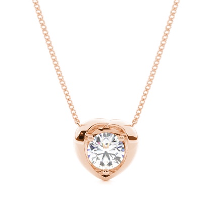 Rose Gold Delicate Diamond Pendants