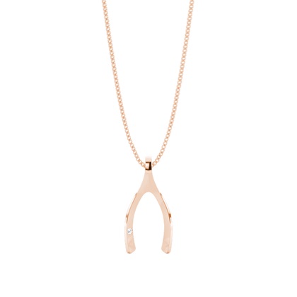 Rose Gold Delicate Diamond Pendants